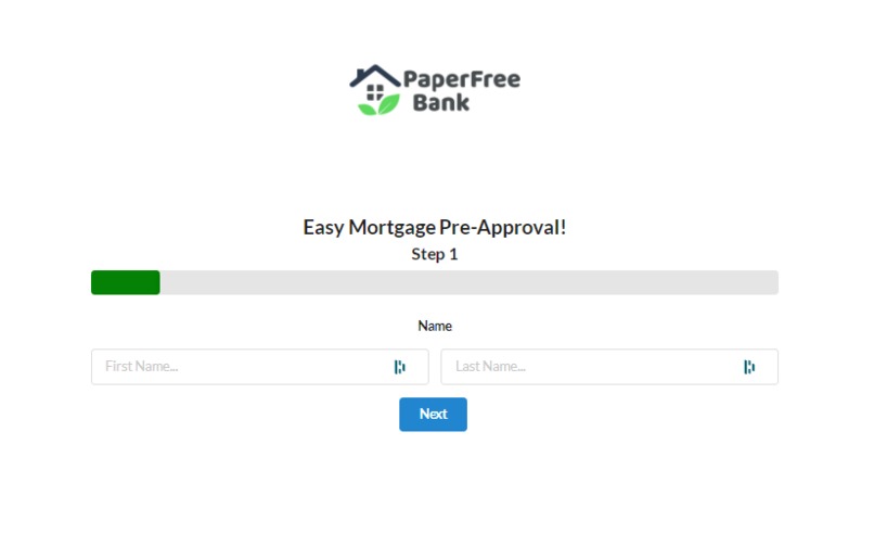 PaperFree Bank - Mortgage Processing – screenshot 1