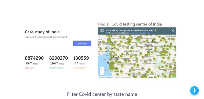 Covid19 centers finder and tracker – screenshot 2