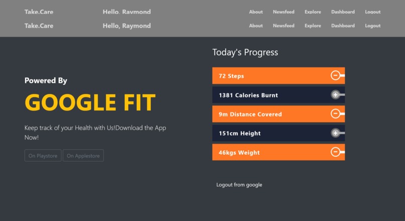 take.care – screenshot 2