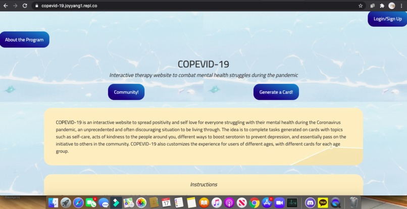 COPEVID-19 – screenshot 1