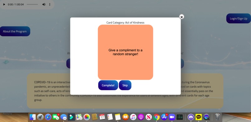 COPEVID-19 – screenshot 2
