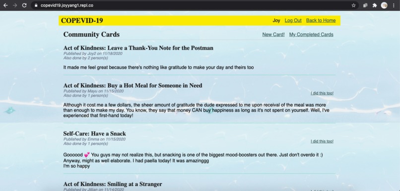 COPEVID-19 – screenshot 3