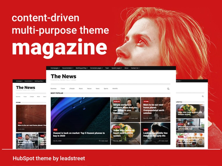 HubSpot Magazine Theme – screenshot 1