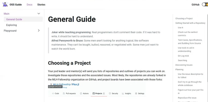 OSS Guide – screenshot 1