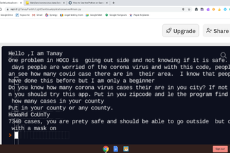  Covid-19 amount finder-Tanay Parikh's project