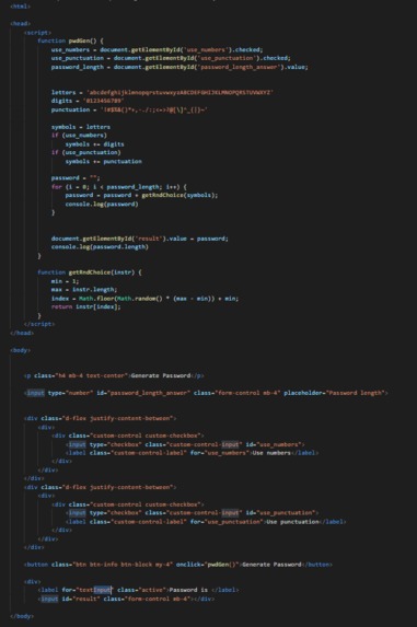 Password generator – screenshot 1
