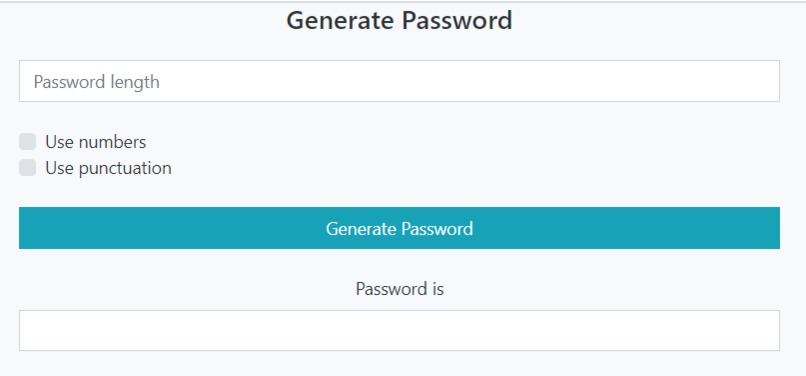 Password generator – screenshot 2
