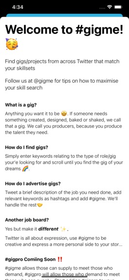 #gigme – screenshot 1