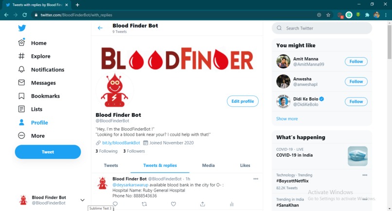 Blood Finder Bot – screenshot 2