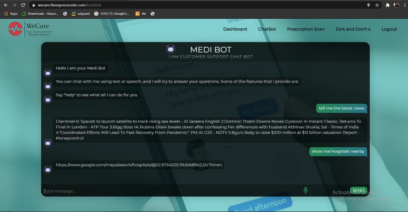 WECARE – screenshot 3