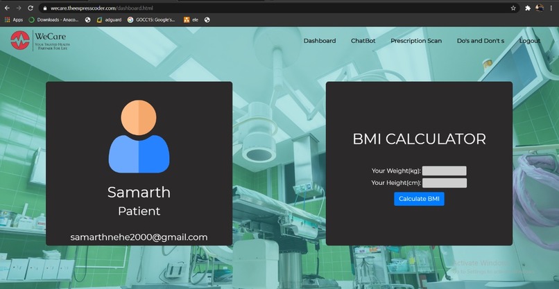 WECARE – screenshot 2