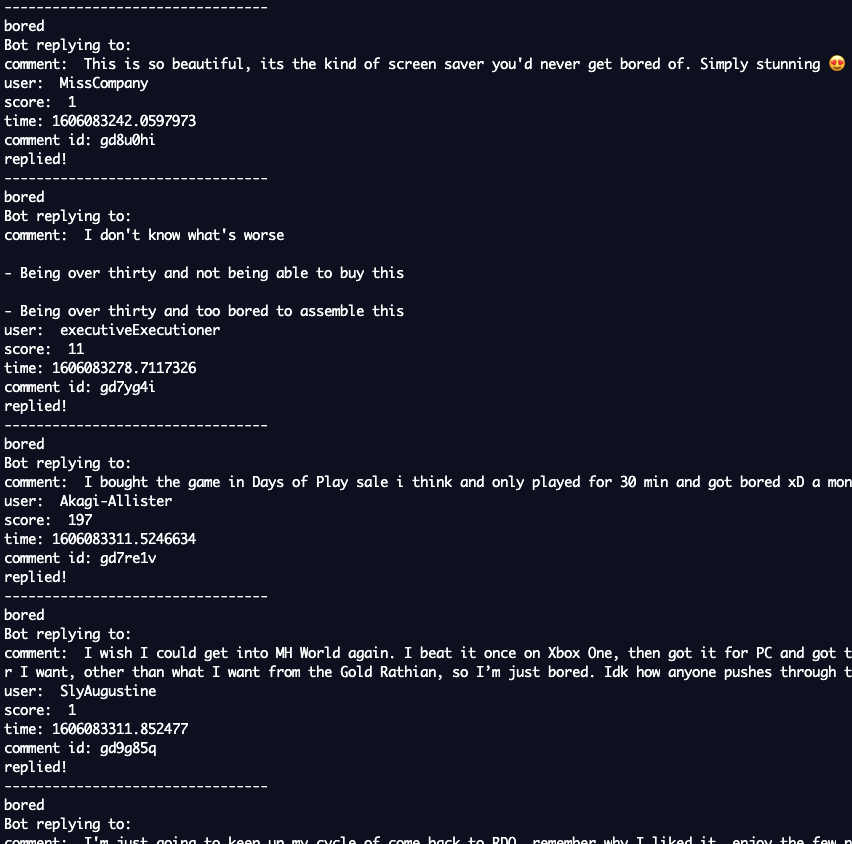 Your Friendly Reddit Bot Devpost