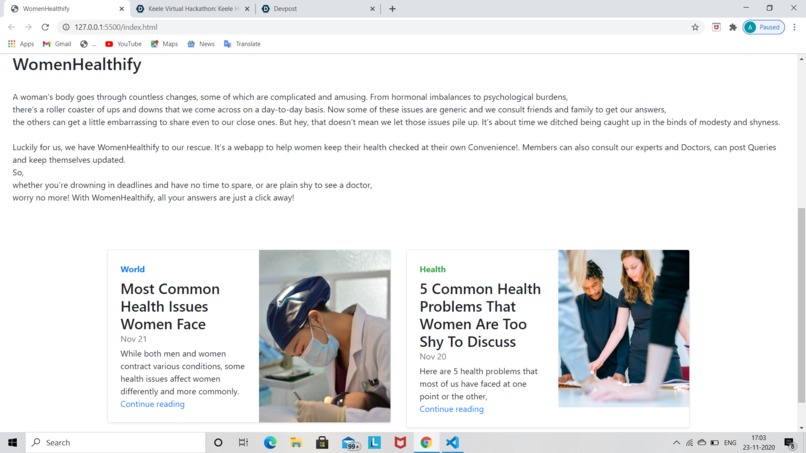 WomenHealthify – screenshot 2
