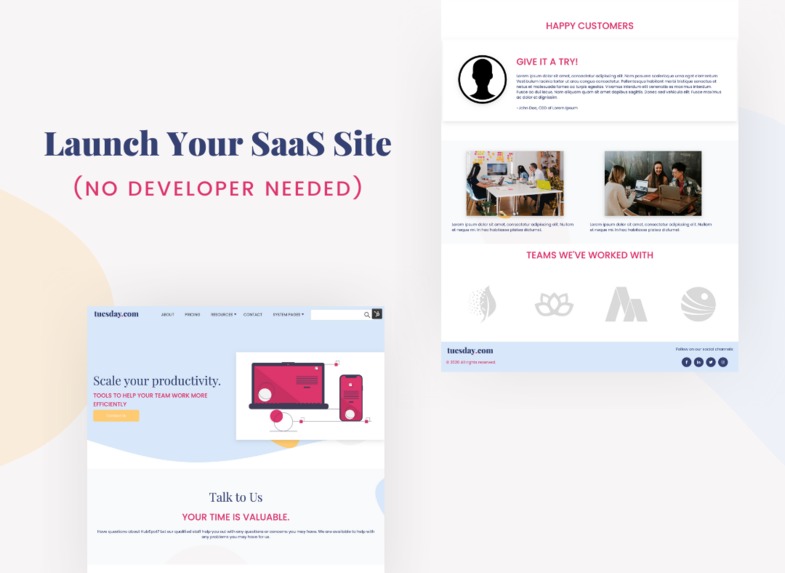 SaaS Website Theme by Horseshoe + co. – screenshot 2