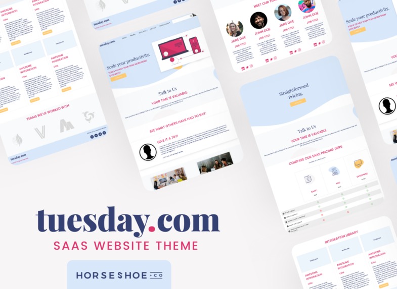 SaaS Website Theme by Horseshoe + co. – screenshot 1
