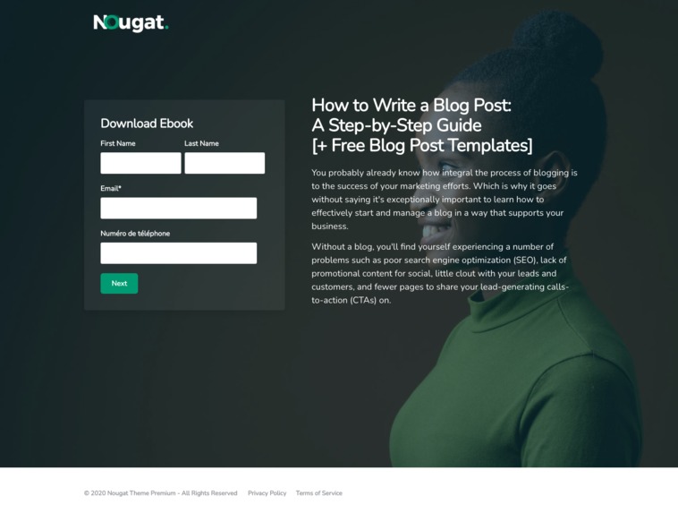 Nougat Premium Theme HubSpot – screenshot 5