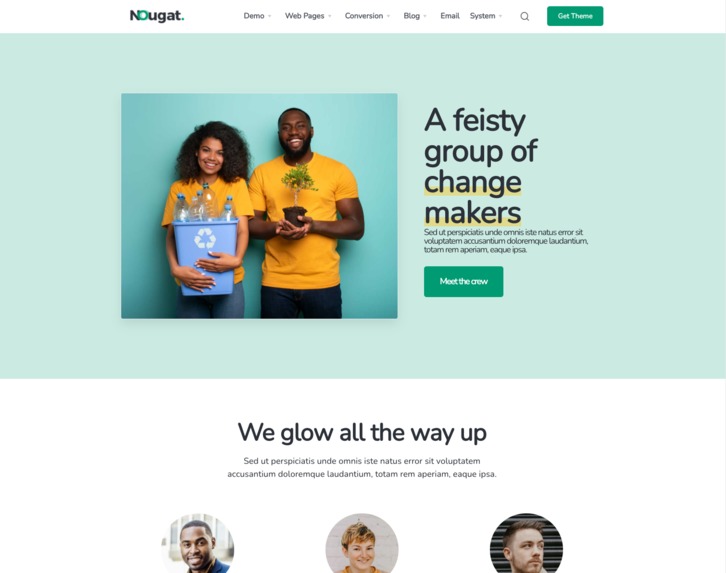 Nougat Premium Theme HubSpot – screenshot 2