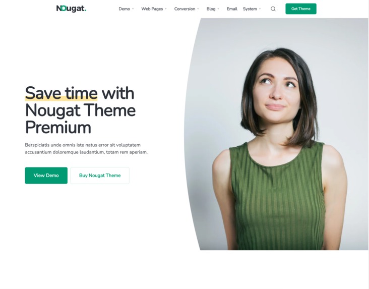 Nougat Premium Theme HubSpot – screenshot 1