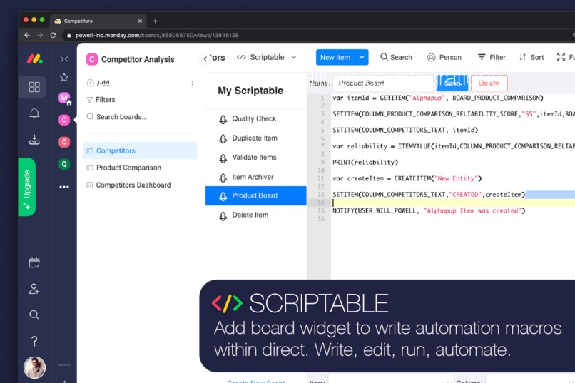Scriptable - Macros for Monday – screenshot 1
