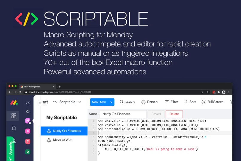 Scriptable - Macros for Monday – screenshot 2