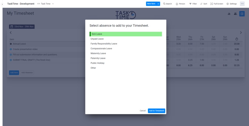 TaskTime – screenshot 3