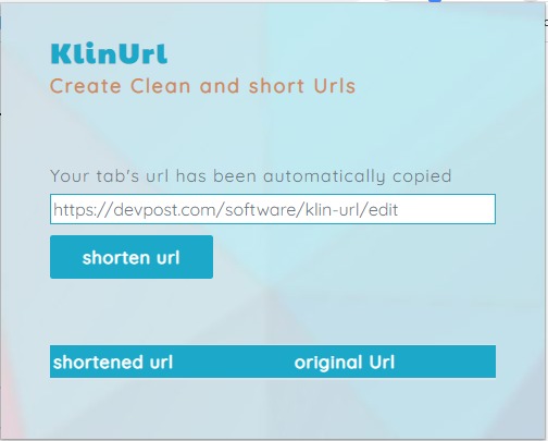 klin-url – screenshot 1