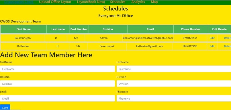Seating Plan for the Team – screenshot 3
