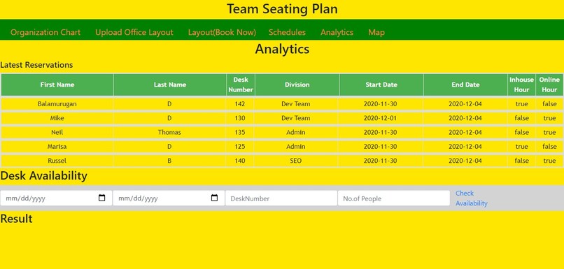 Seating Plan for the Team – screenshot 5