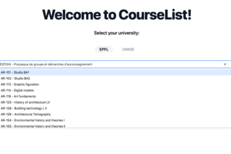 Course List