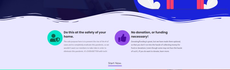 LetsFightThePandemic.org website – screenshot 2