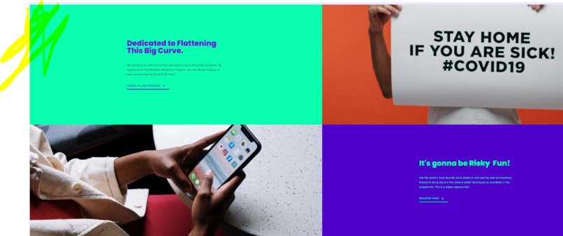 LetsFightThePandemic.org website – screenshot 3