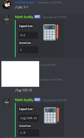 Math and Chemistry Discord Bots – screenshot 2
