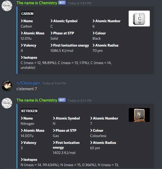 Math and Chemistry Discord Bots – screenshot 3