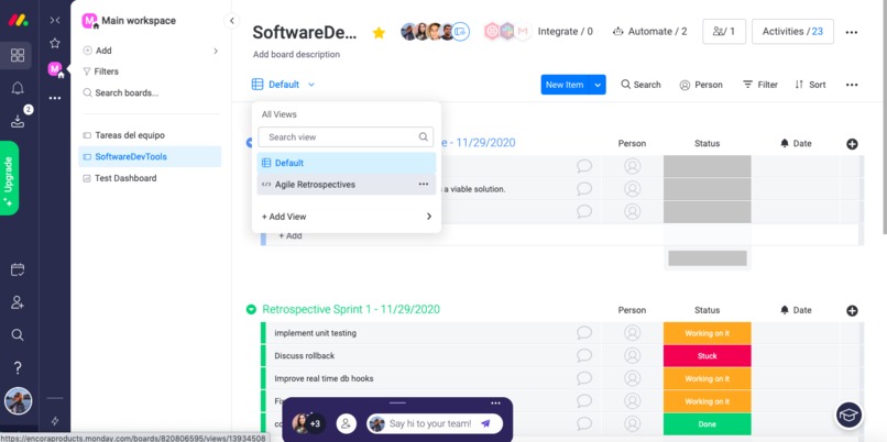 Agile Retrospectives for Monday – screenshot 1
