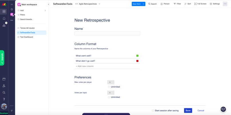 Agile Retrospectives for Monday – screenshot 3