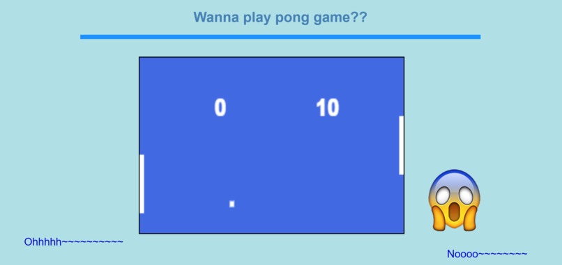 Pong game – screenshot 1