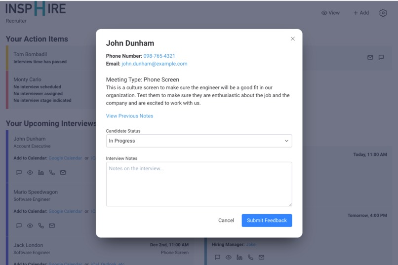 InspHire – screenshot 2