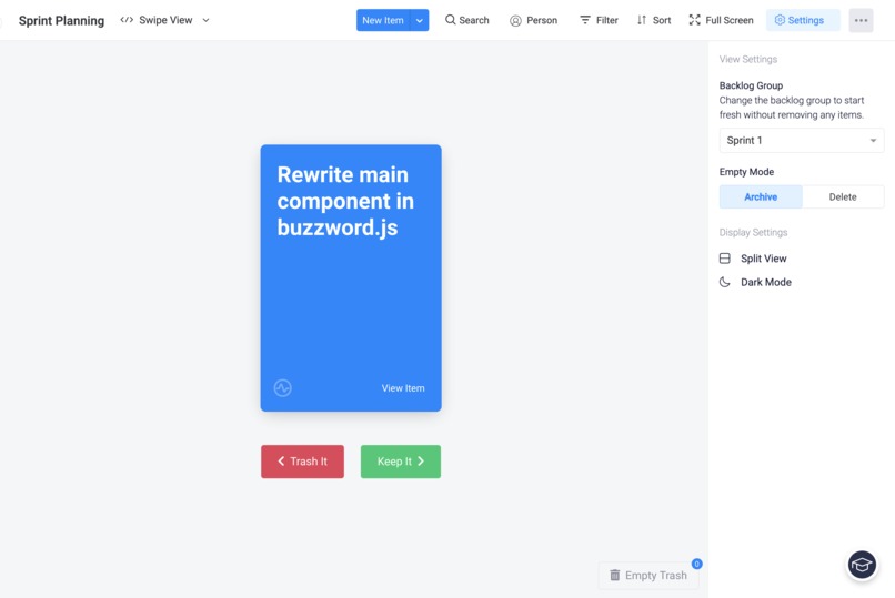 Swipe View: Declutter Your Boards – screenshot 1