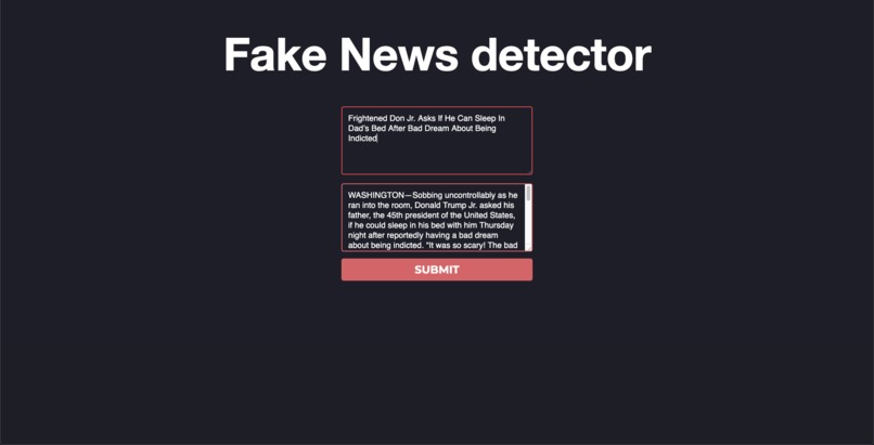 Fake News Detector – screenshot 3