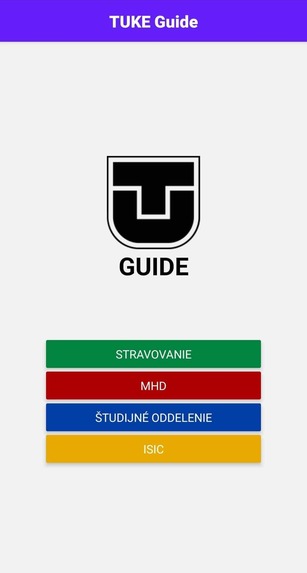 TUKE guide-hackathon 2020 – screenshot 1