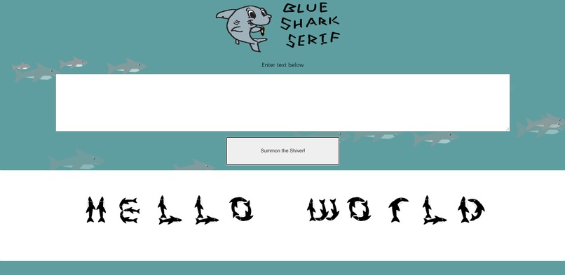 Blue Shark Serif - A Sharktext Generator – screenshot 1