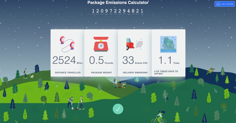 Emissions tracker for packages! – screenshot 1