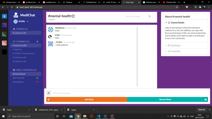 MediChat - A slack for doctors and patients – screenshot 1