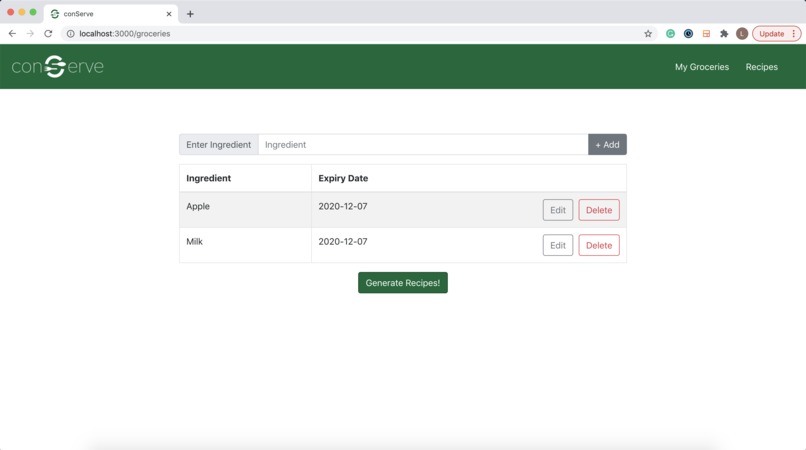 conServe – screenshot 1