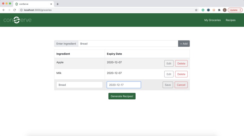 conServe – screenshot 2