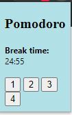 Pomodoro Timer Chrome Extension – screenshot 1