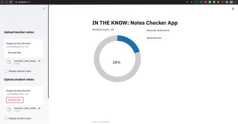 In The Know - a Student Notes Checker – screenshot 8