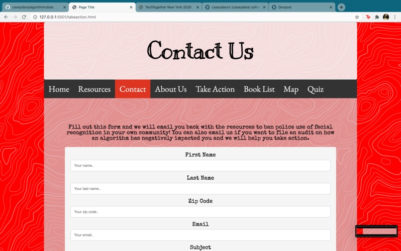 Students Against Algorithmic Bias – screenshot 2