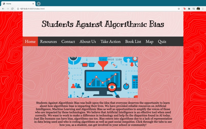 Students Against Algorithmic Bias – screenshot 1