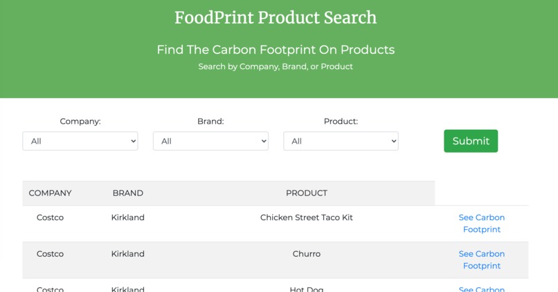 FoodPrint – screenshot 1
